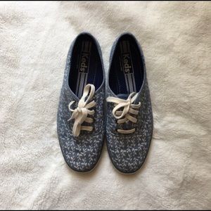 Blue Floral Print Keds Shoes